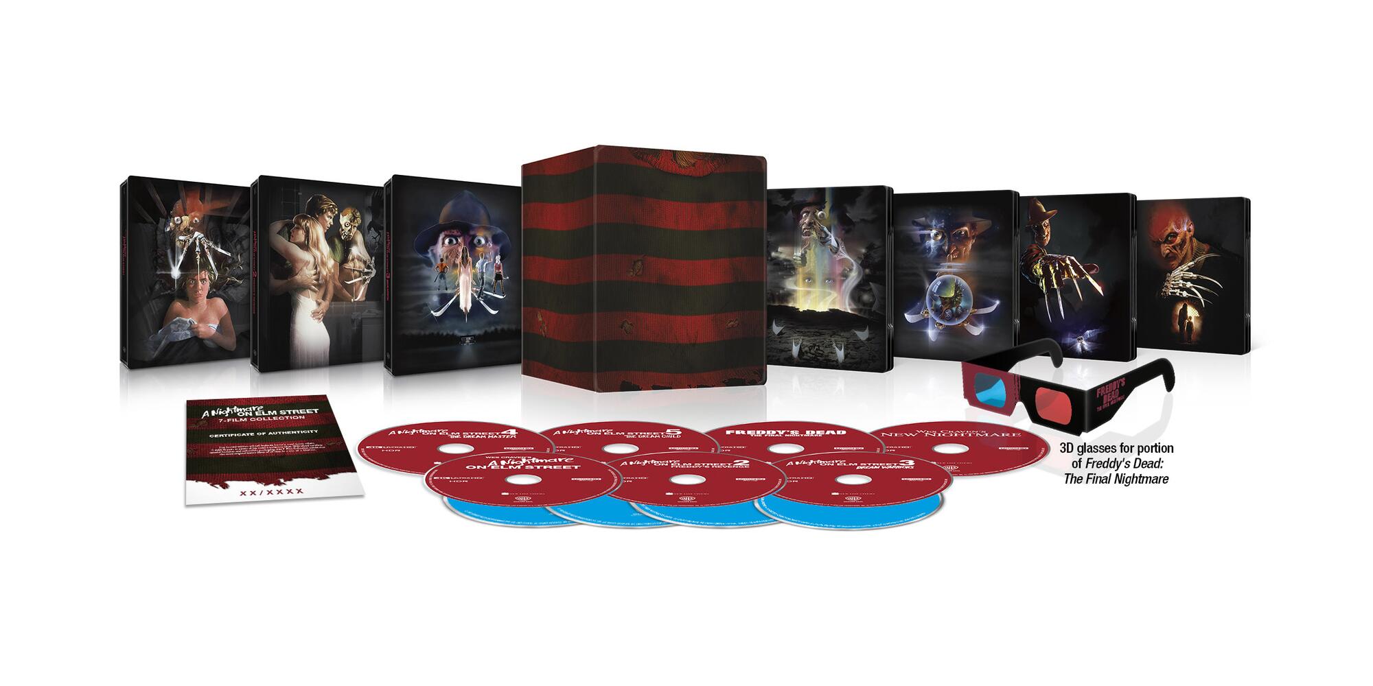 A Nightmare On Elm Street 1 to 7 Limited Edition Steelbook 4K Ultra HD + Blu-Ray