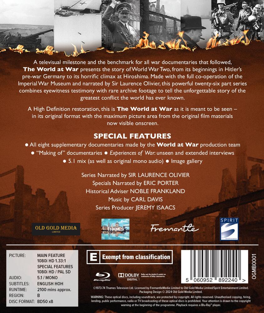 The World At War - The Complete Series Restored Edition Blu-Ray