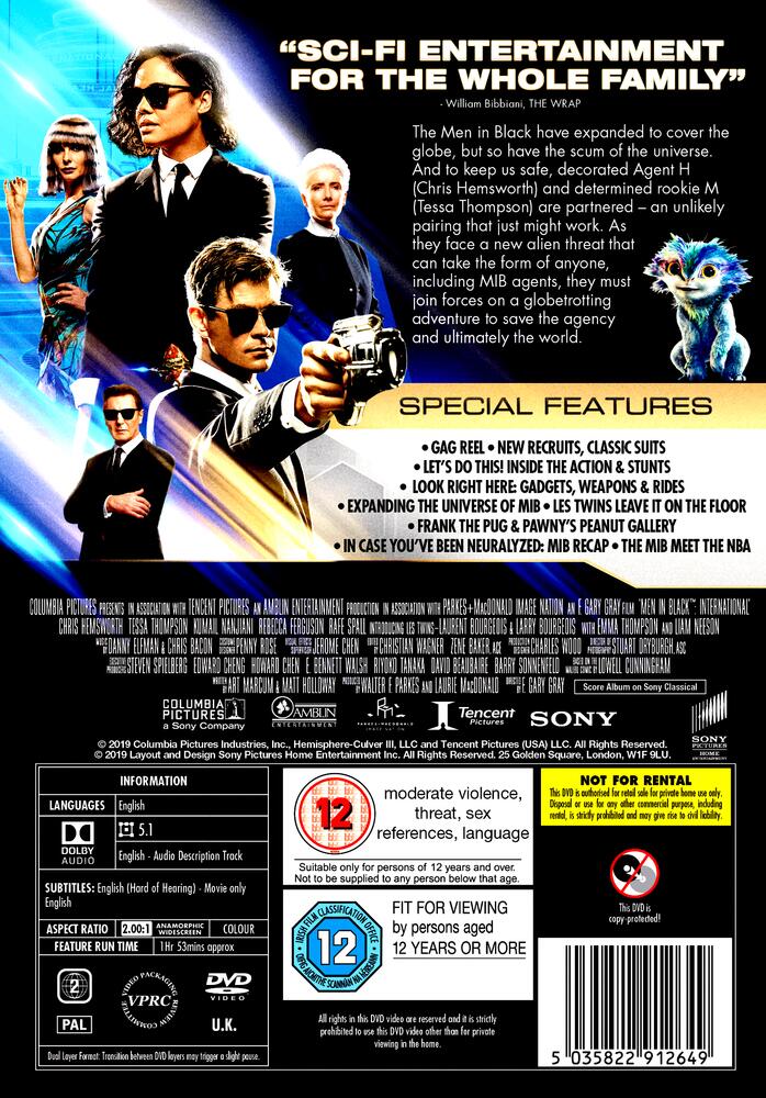 Men In Black - International DVD