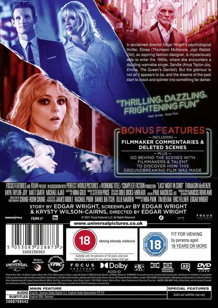 Last Night In Soho DVD
