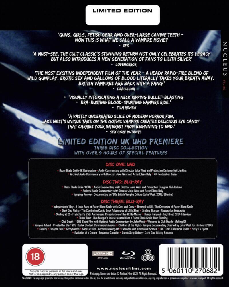 Razor Blade Smile Limited Edition 4K Ultra HD + Blu-Ray