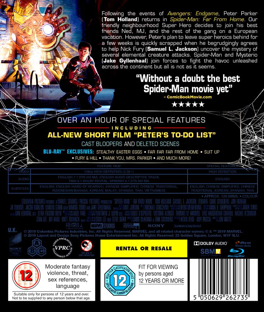 Spider-Man - Far From Home Blu-Ray