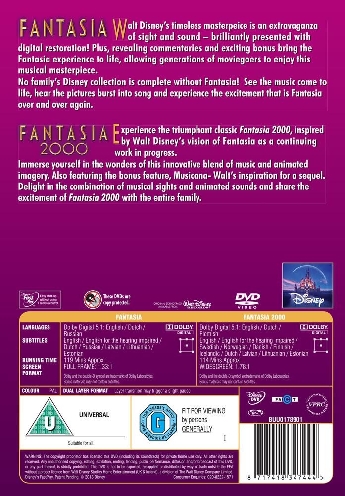 Fantasia / Fantasia 2000 DVD
