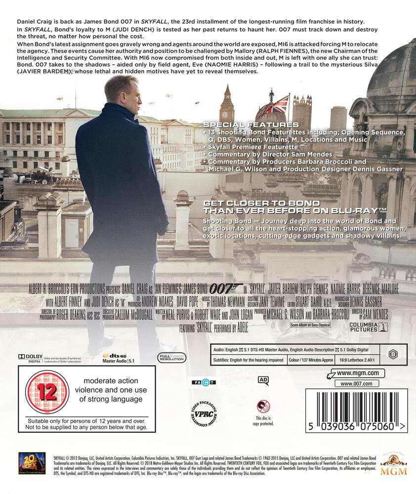 007 Bond - Skyfall Blu-Ray
