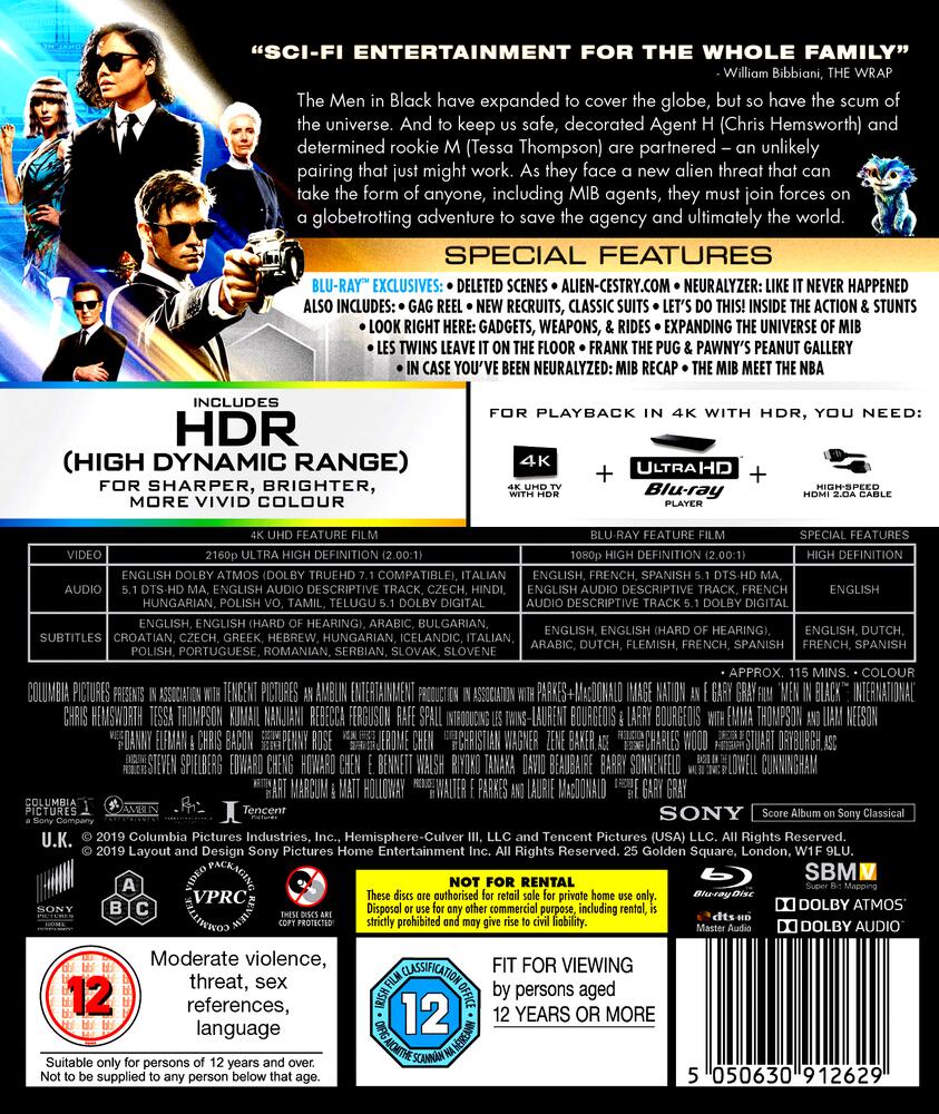 Men In Black - International 4K Ultra HD + Blu-Ray