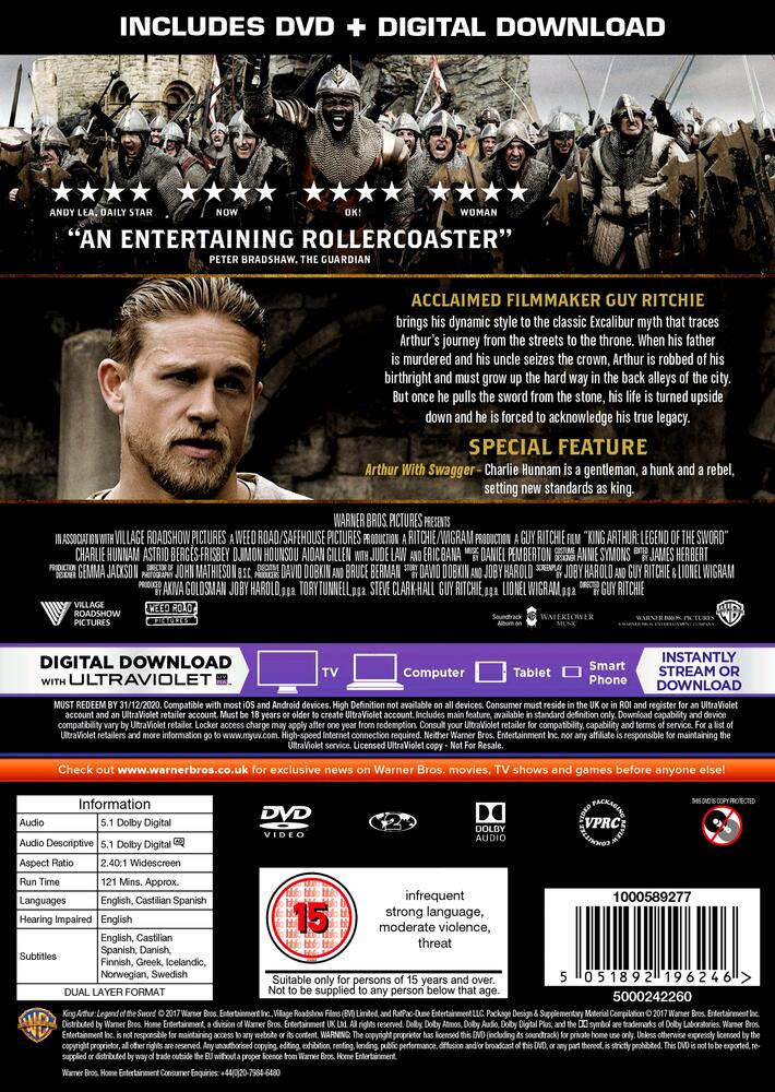 King Arthur - Legend Of The Sword DVD