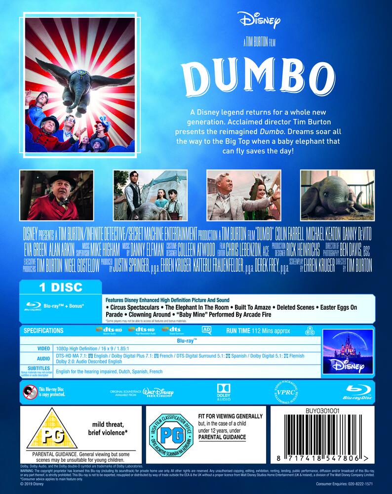 Dumbo (Live Action) Blu-Ray