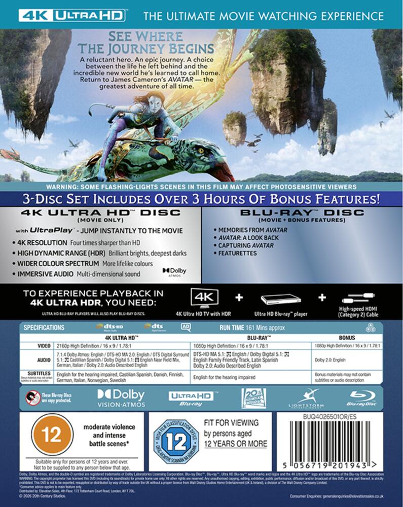 Avatar 4K Ultra HD + Blu-Ray
