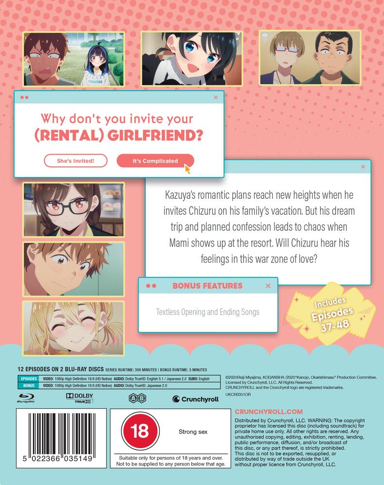 Rent A Girlfriend Season 4 Blu-Ray