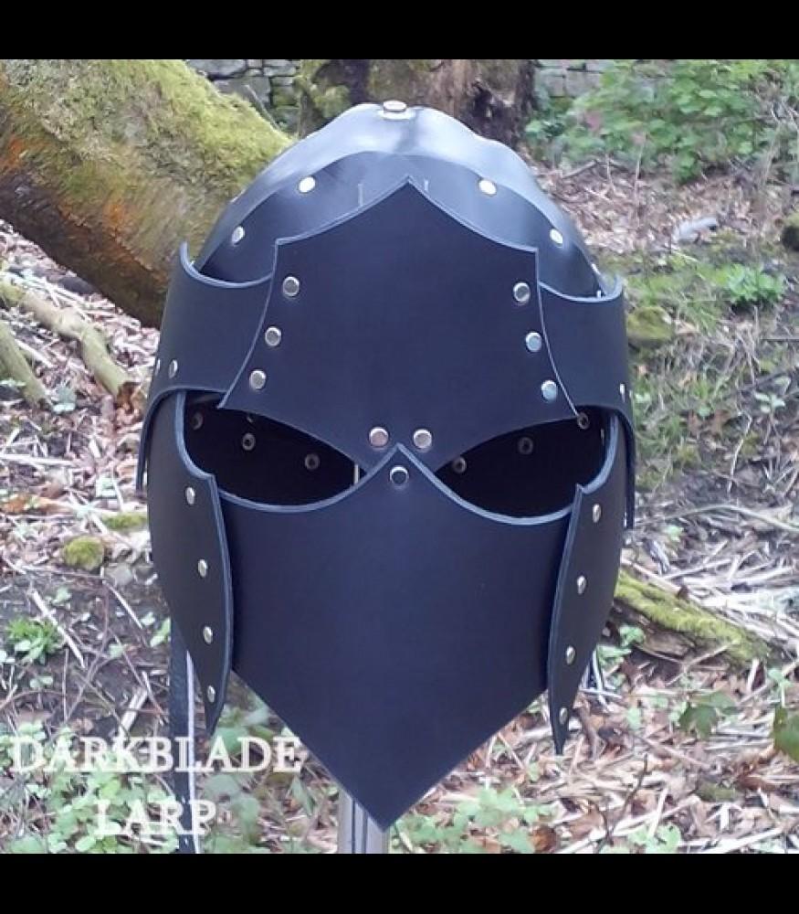Full face leather helm