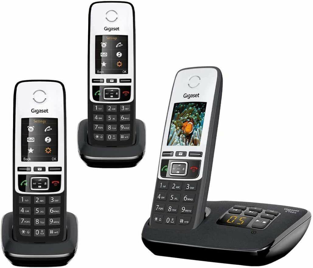 Gigaset C190A TRIO 3 Handsets Cordless Home Phone with Answer Machine