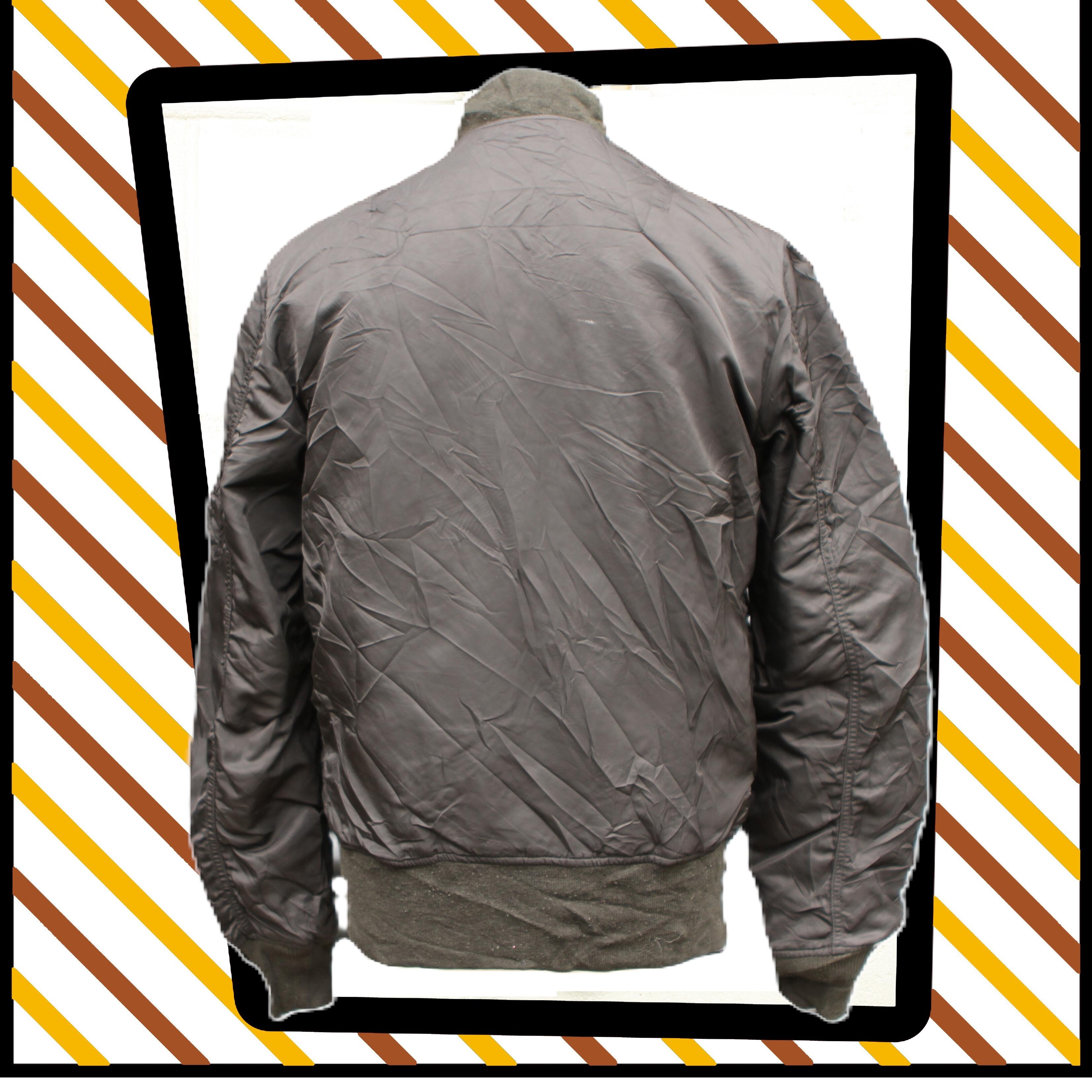 Cool vintage black bomber jacket rear