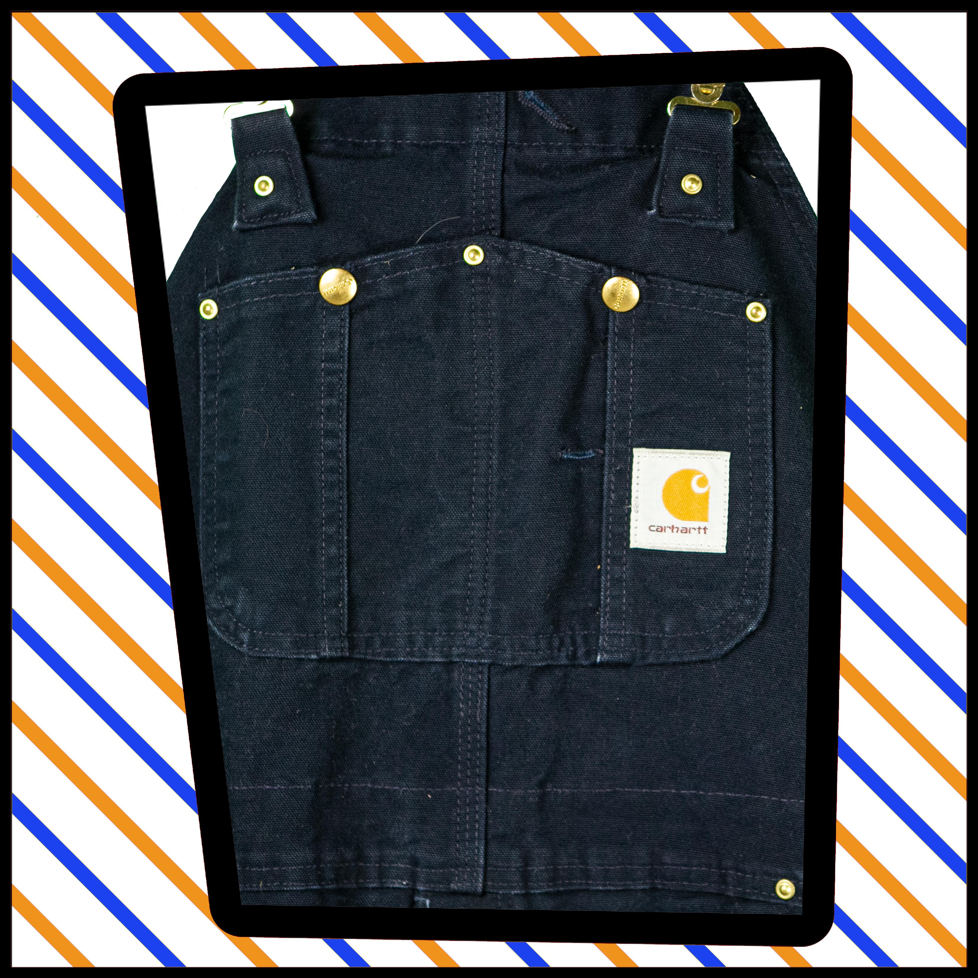 CARHARTT R02 Quilt Lined Dark Blue Overalls DUNGAREES