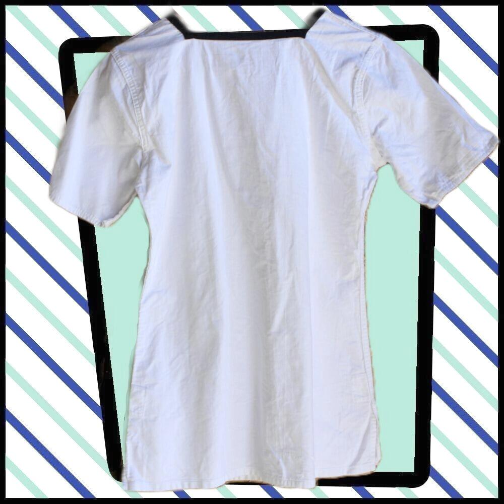 fabulous white tropical flannel (square-rig shirt), a key piece of the Women’s Royal Naval Service (WRNS) uniform- rear view