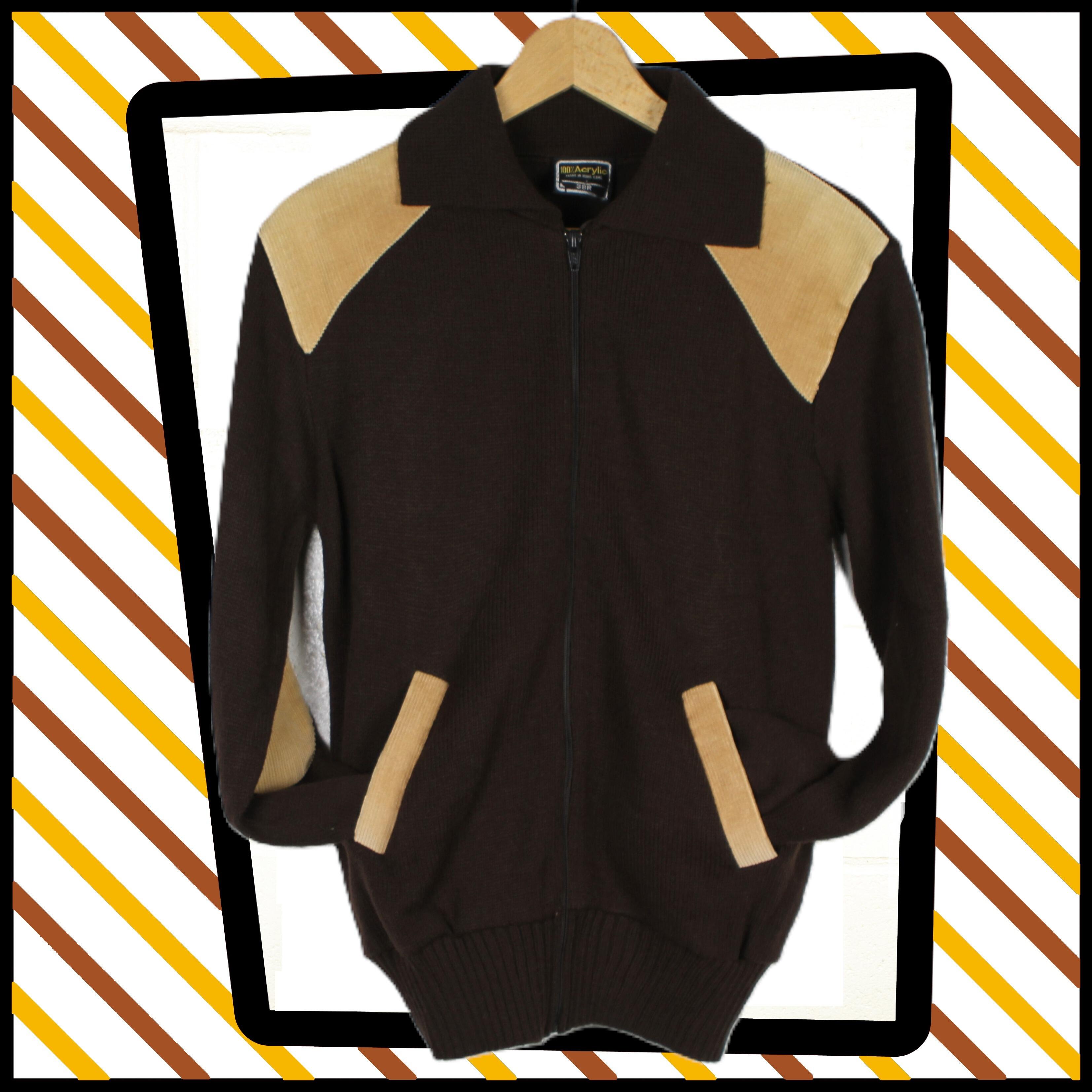 amazing Unworn Leisurewear 70s Zip KNIT TOP