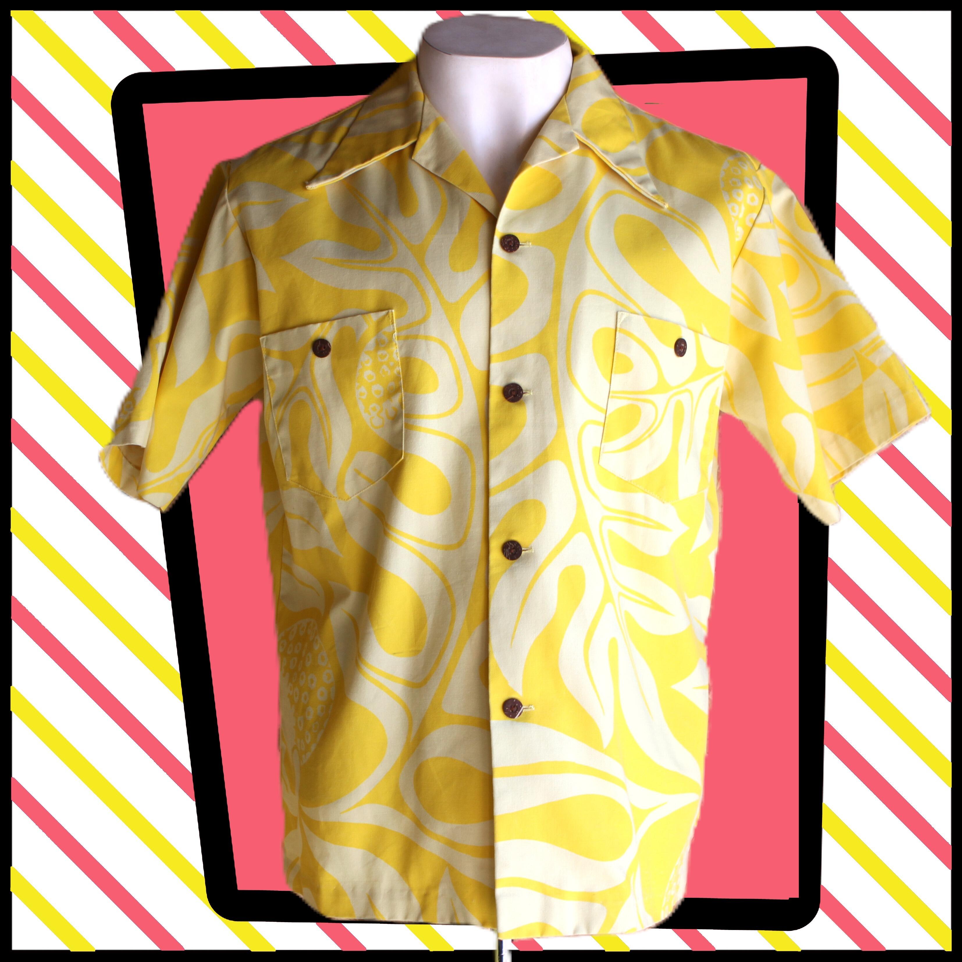 fabulous original vintage 70s Tahiti Imports Hawaiian shirt