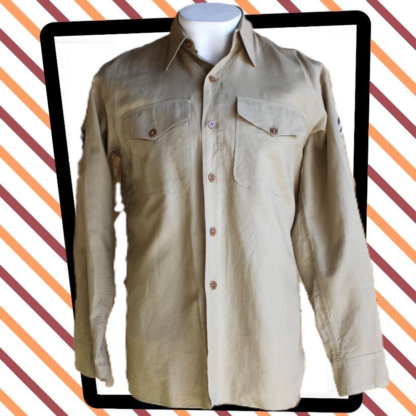 vintage US military shirt in khaki