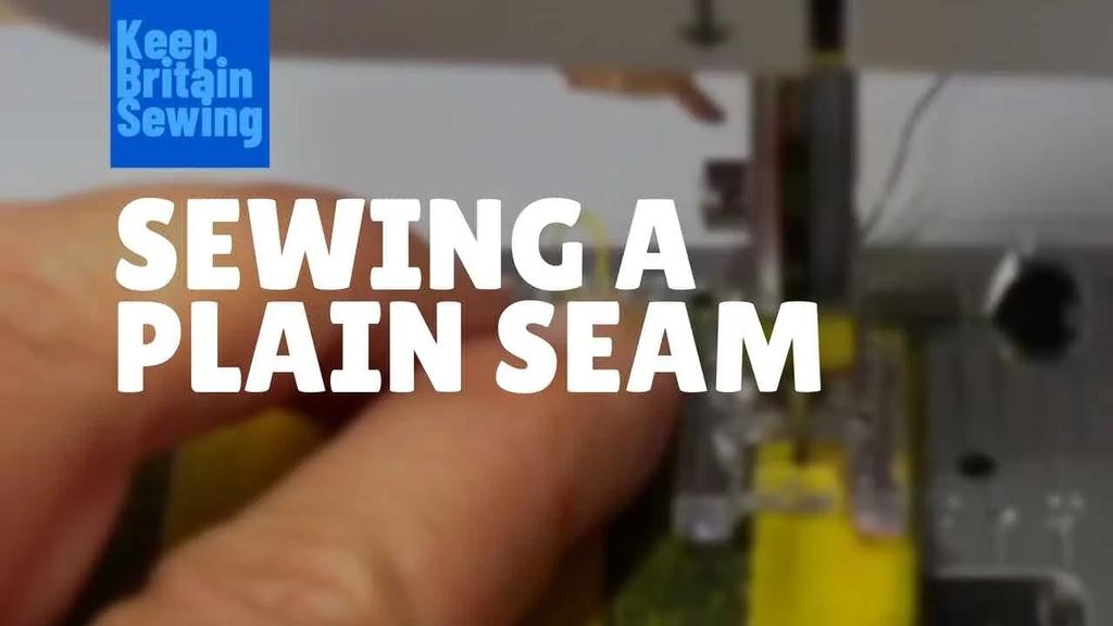Sewing a Plain Seam