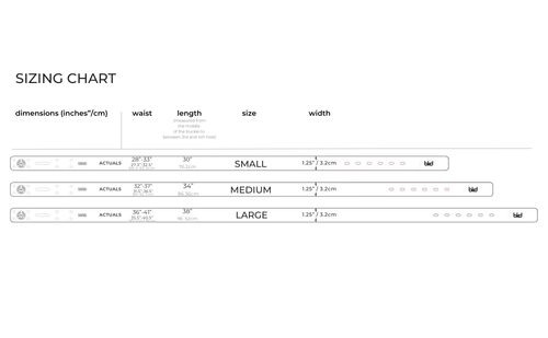 Sizing chart