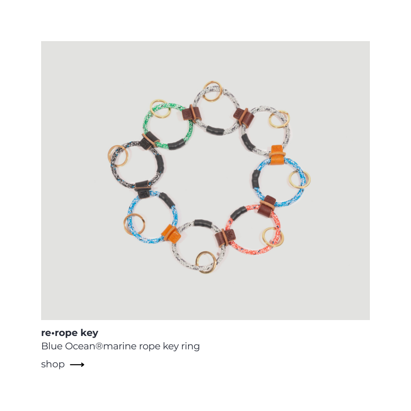 Marlow Ropes Blue Ocean® recycled plastic bottles marine rope key ring
