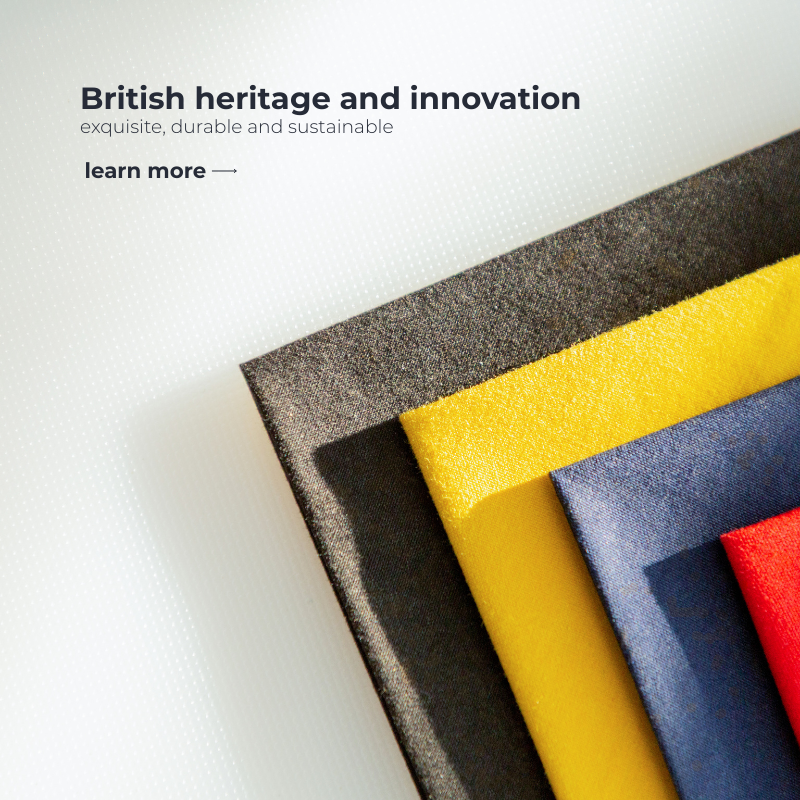 British heritage and innovative materials used in the collection. Crafted by some of the best master makers in the country. Exquisite, durable and sustainable.