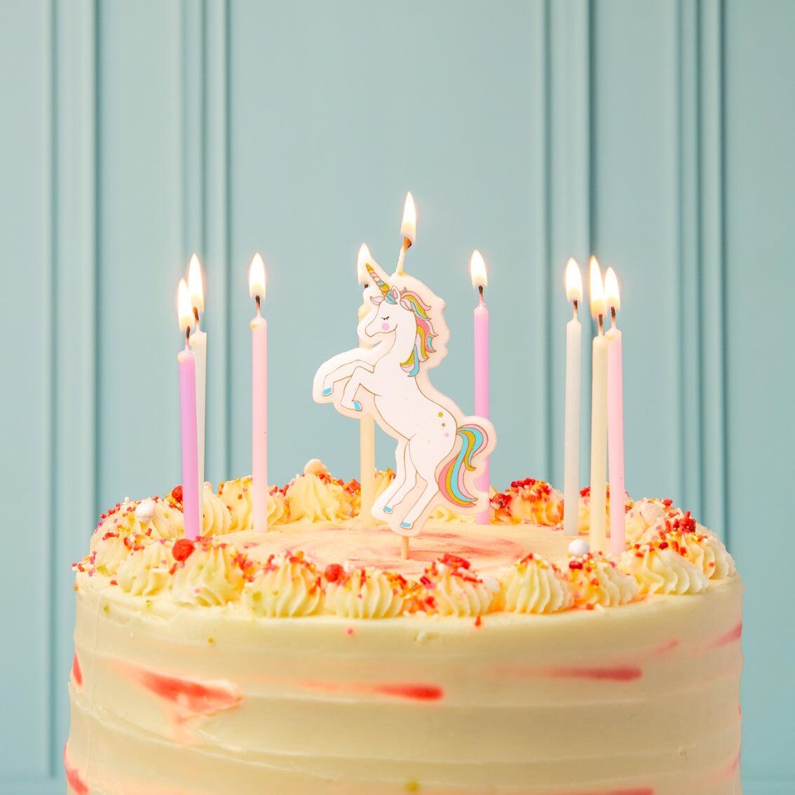 Tall 10cm pastel party candles