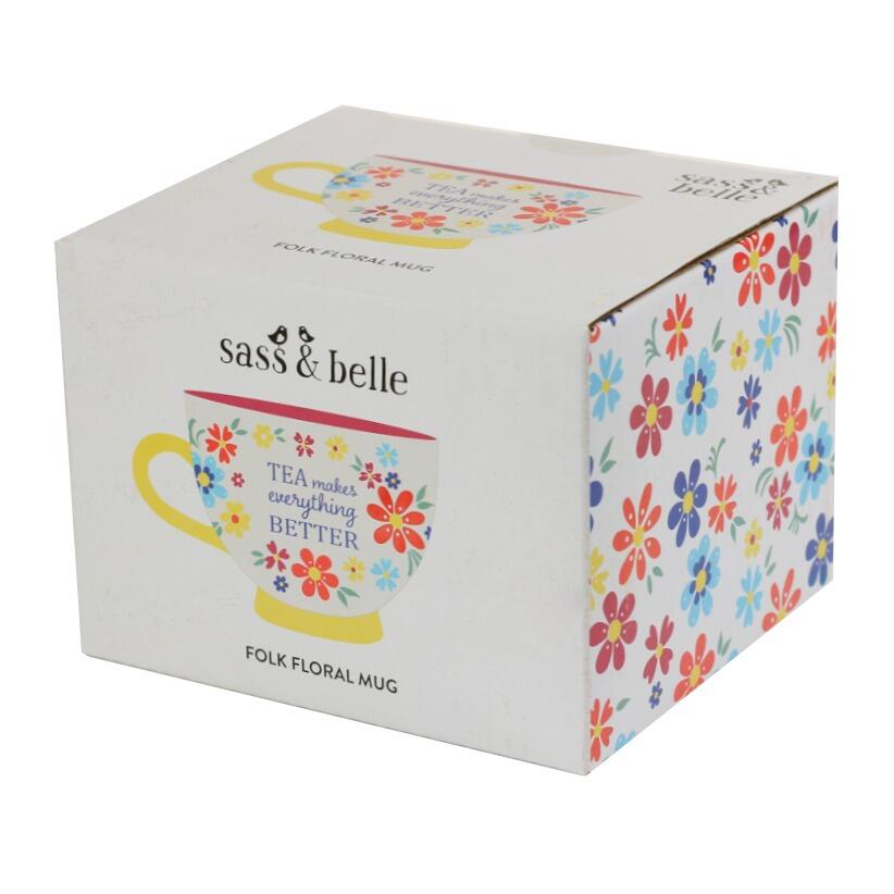 Floral tea cup gift box