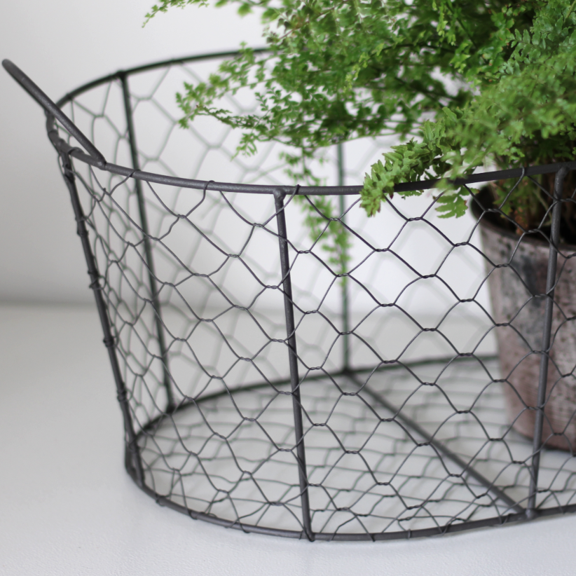 vintage wire basket for home decor