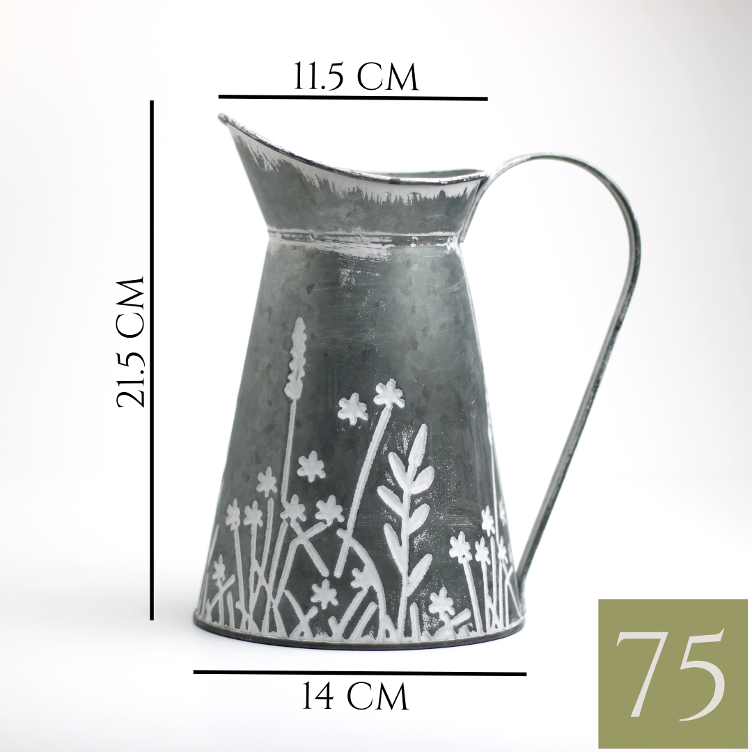 metal pitcher jug vase dimensions