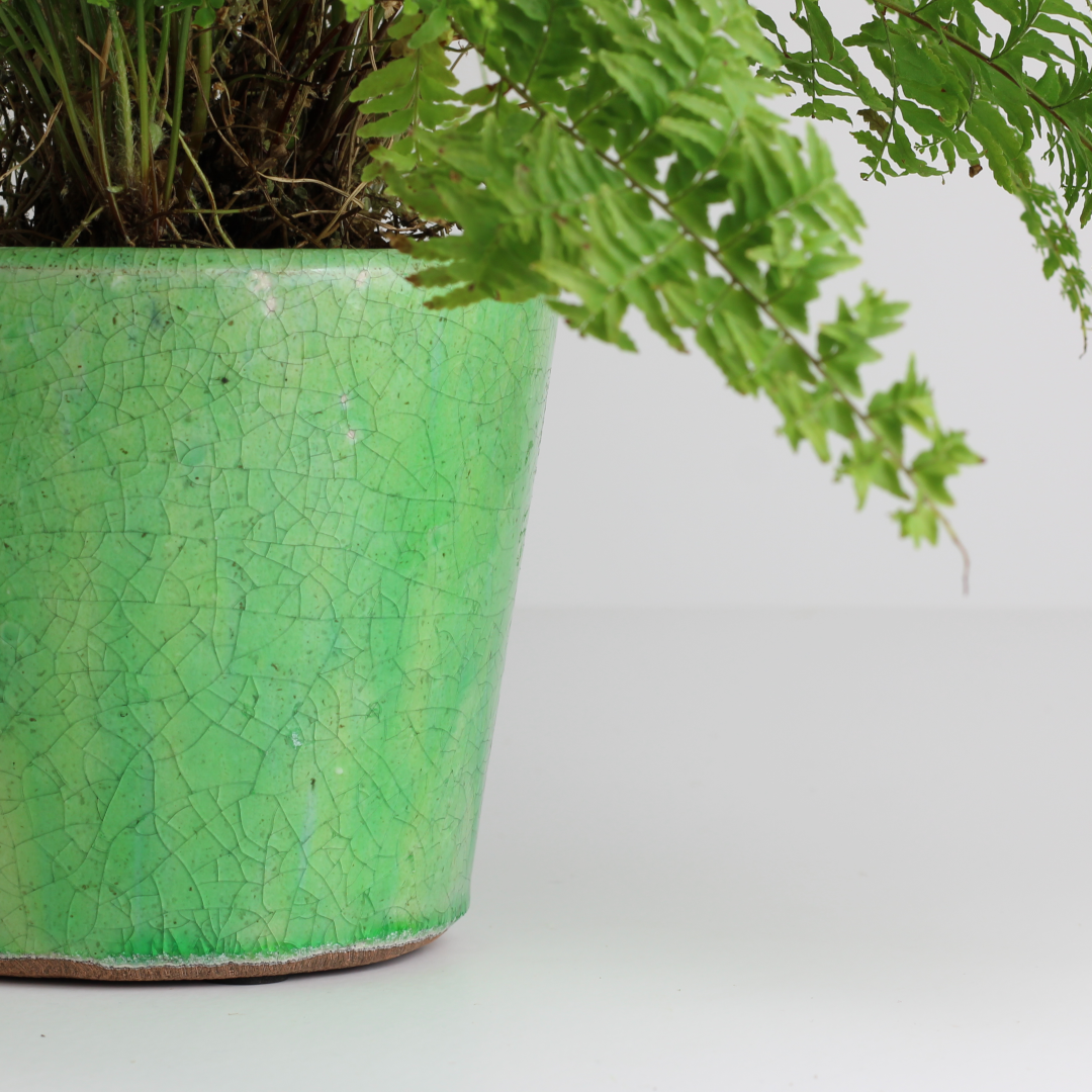 rustic clay pot cover for house plants
