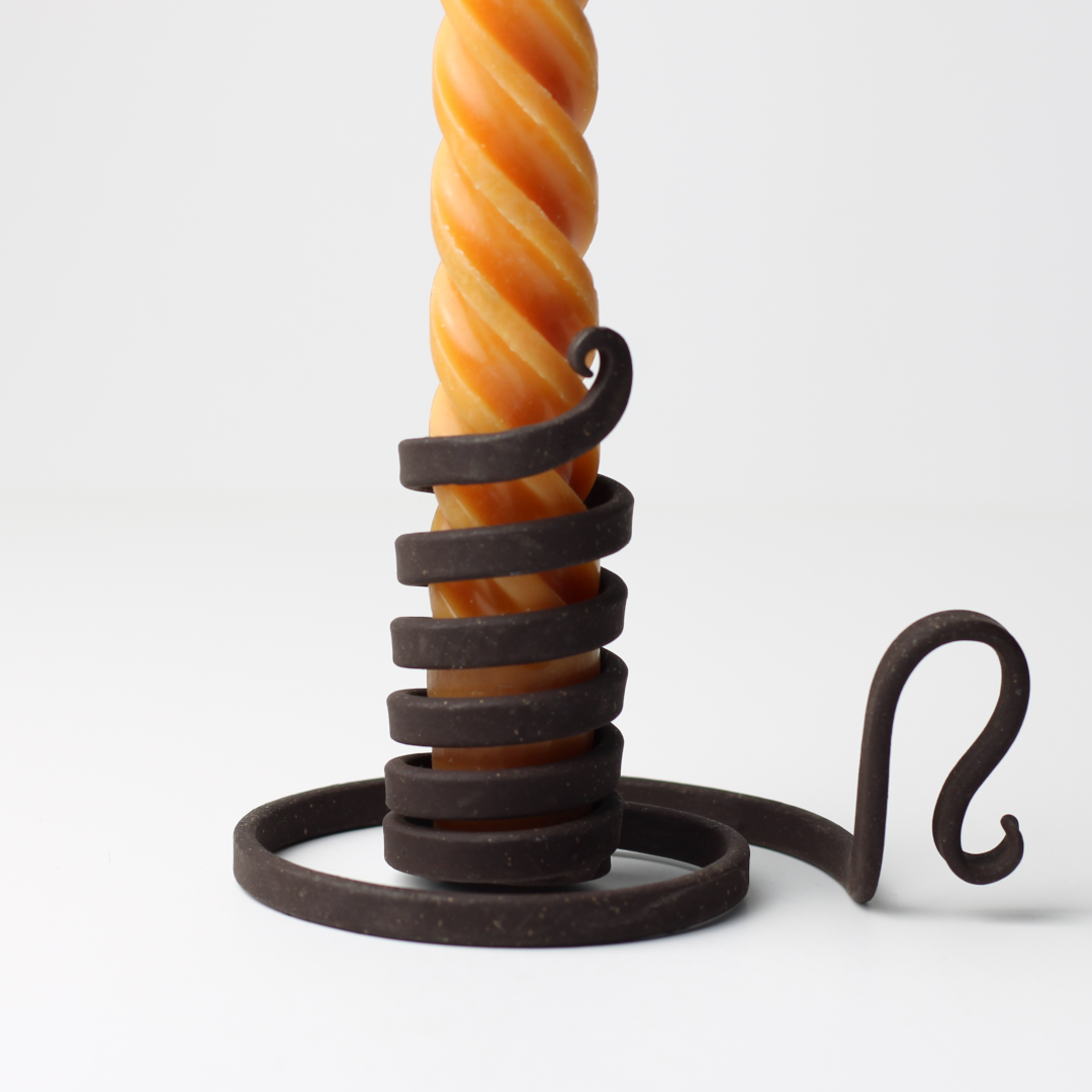 vintage spiral metal candle holder