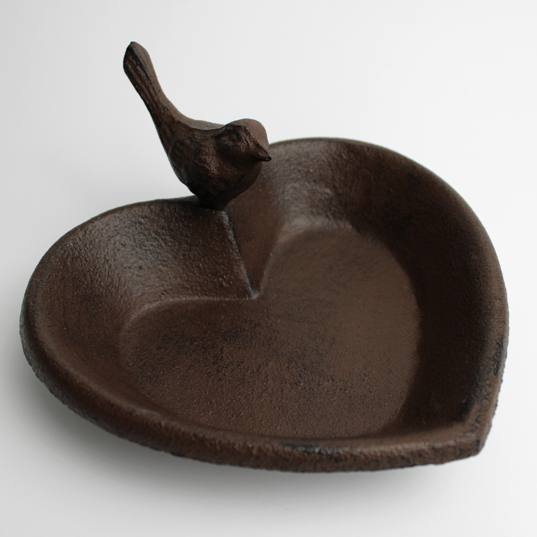 metal vintage style bird dish