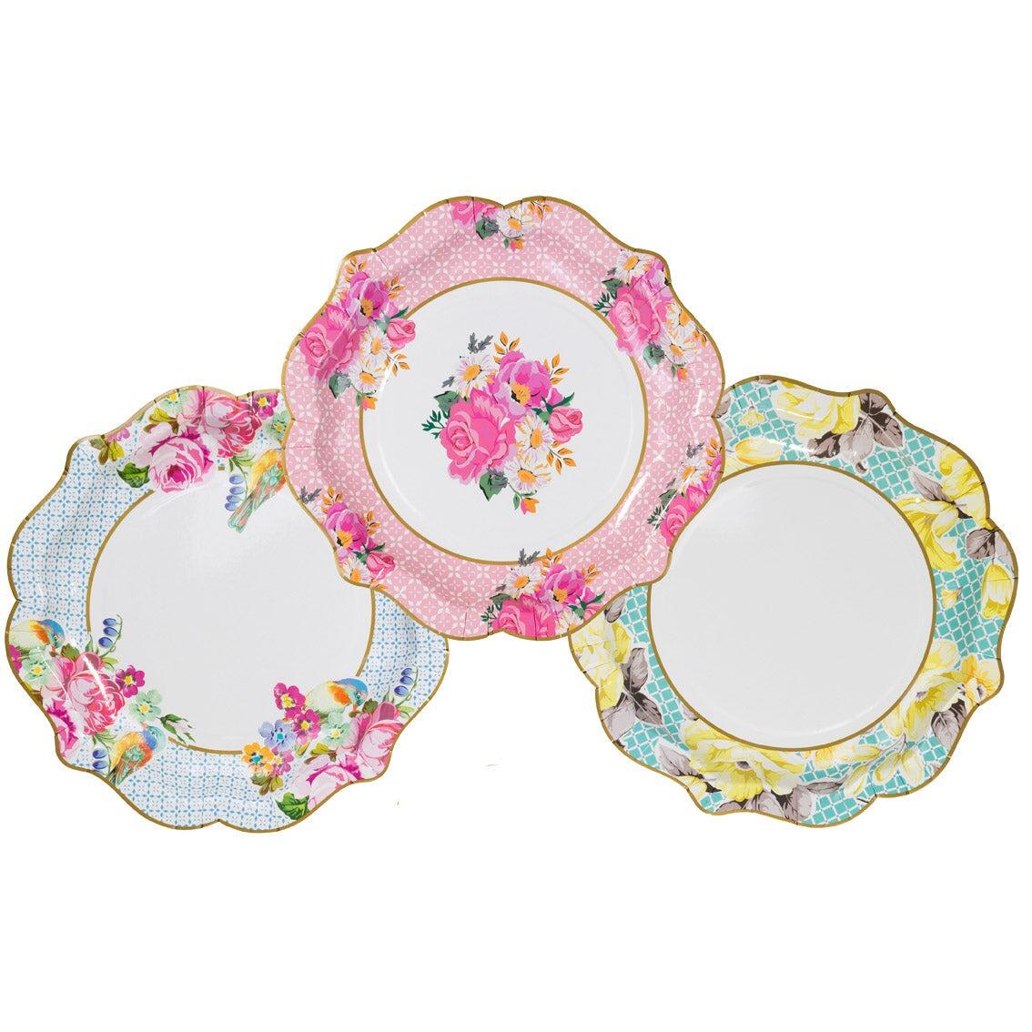 Afternoon tea party paper plates 3 designs