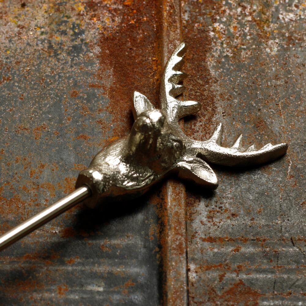 Silver stags head candle snuffer