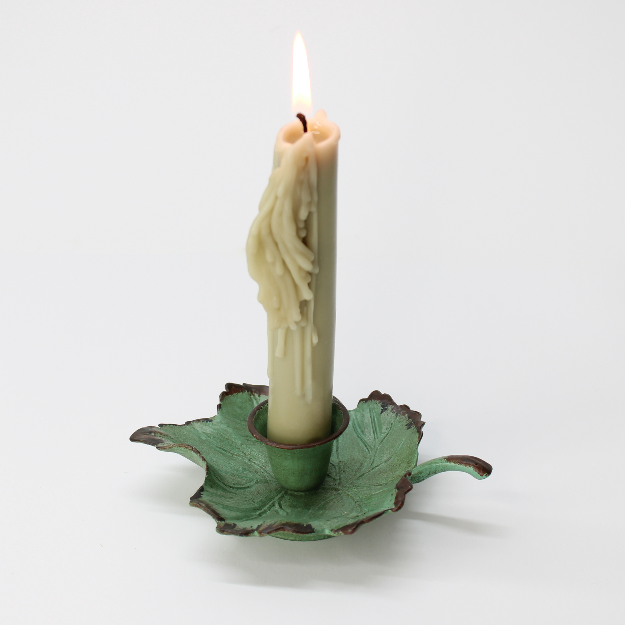 Ivy Leaf Wall Sconce – Antique Bronze Candle Holder For Romantic Decor