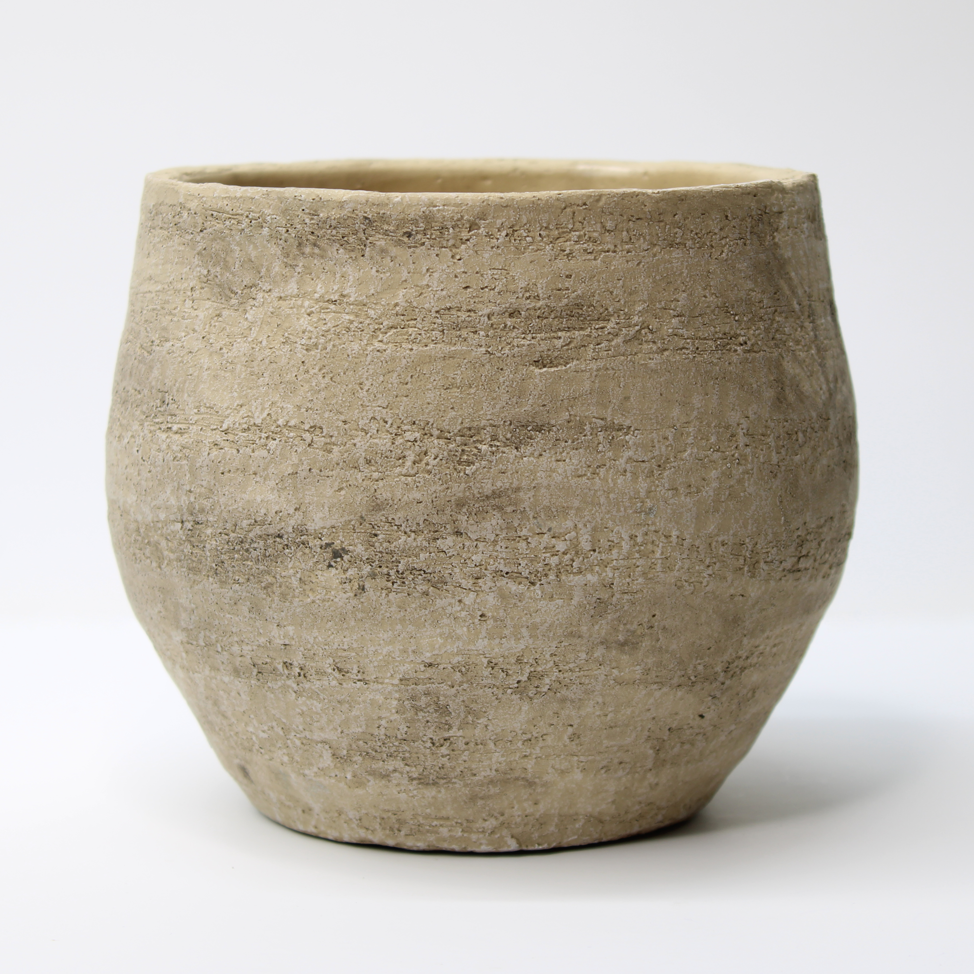 aged distressed indoor plant pot with natural texture