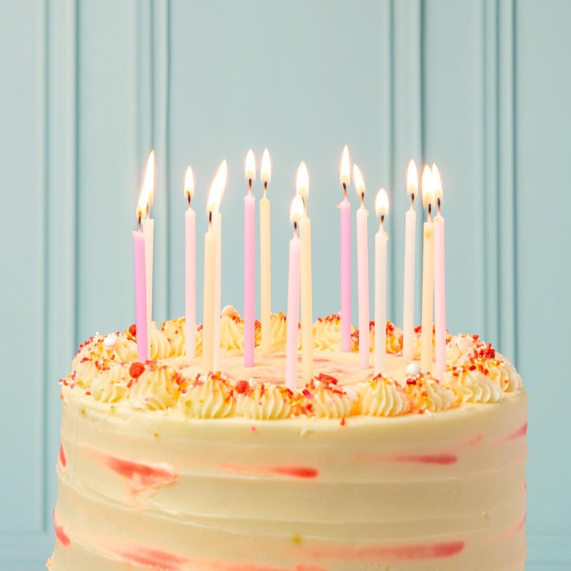 Tall 10cm pastel party candles