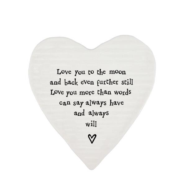 Heart Coaster Love You To The Moon And Back