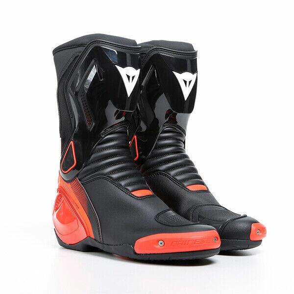 Dainese Nexus 2 Mens Race Road Motorcycle Boots 628 Black Fluo Red