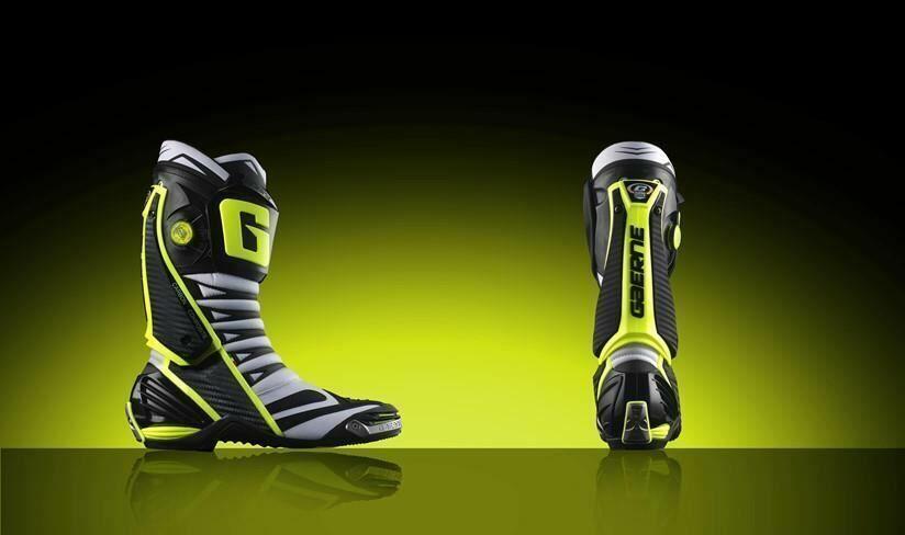 Motorcycle Race Boots Gaerne GP1 Evo Moto GP Spec Black / White / Flo Yellow