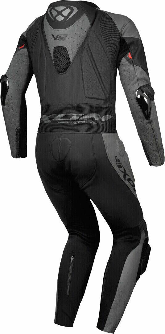 One Piece Leathers Suit Ixon Vortex 3 Race Black Grey Airbag Ready ...