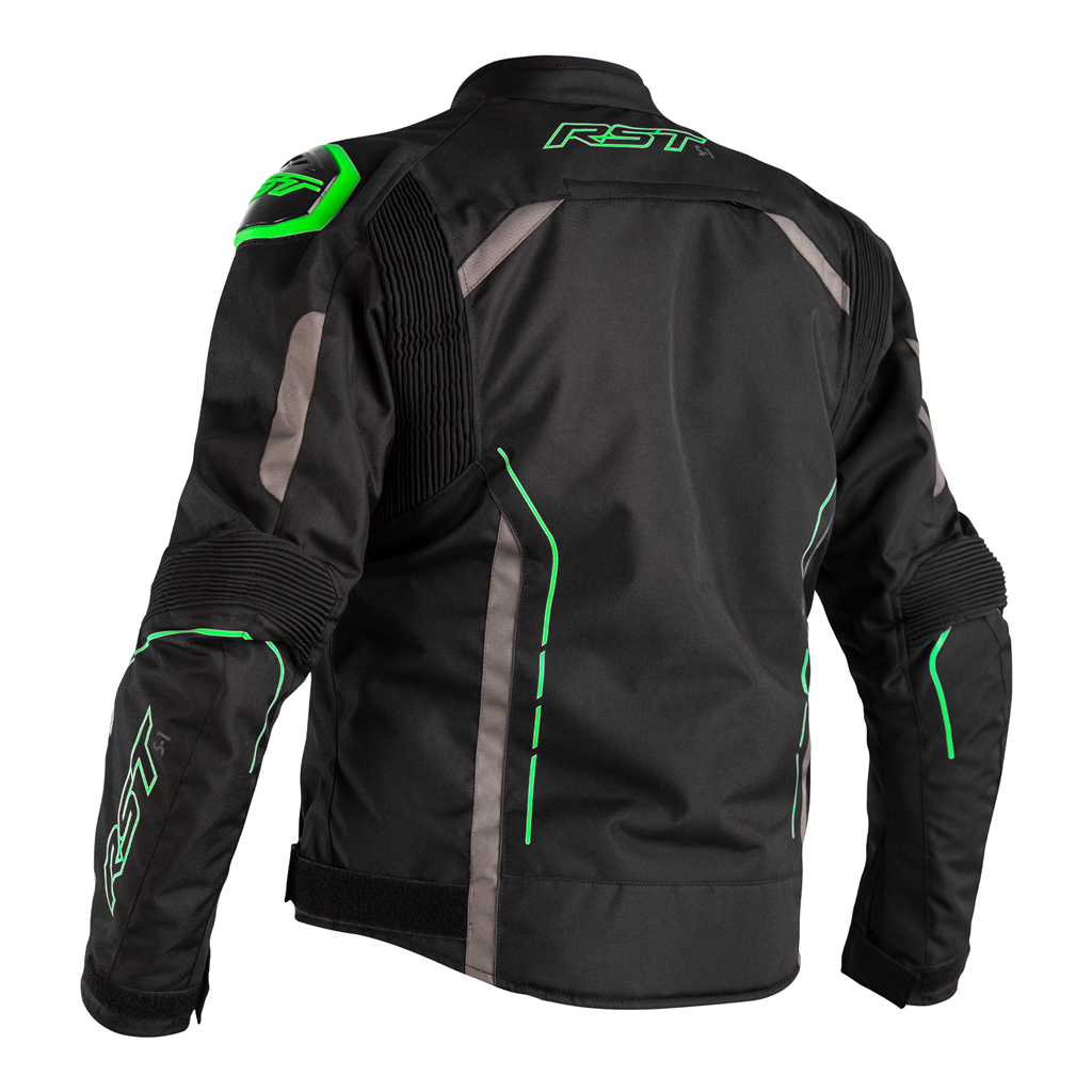 Green and 2024 black motorcycle jacket