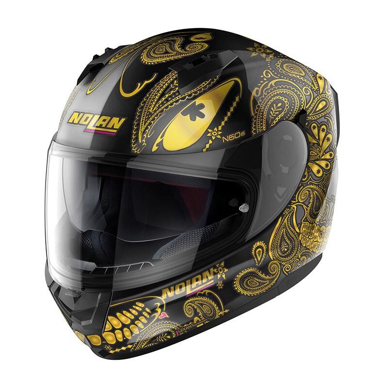 dot full face female motorcycle helmets Daytona Retro Flames Full Face Motorcycle Helmet, M