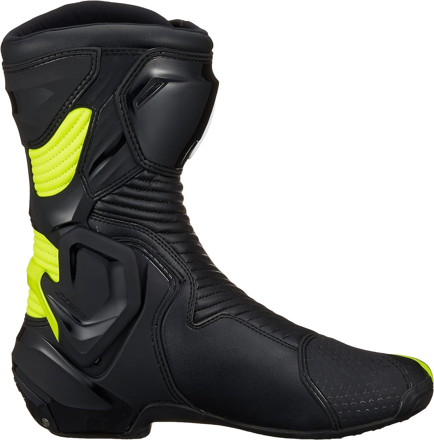 Alpinestars SMX Plus V2 Motorcycle Boots Road Race Black Fluo