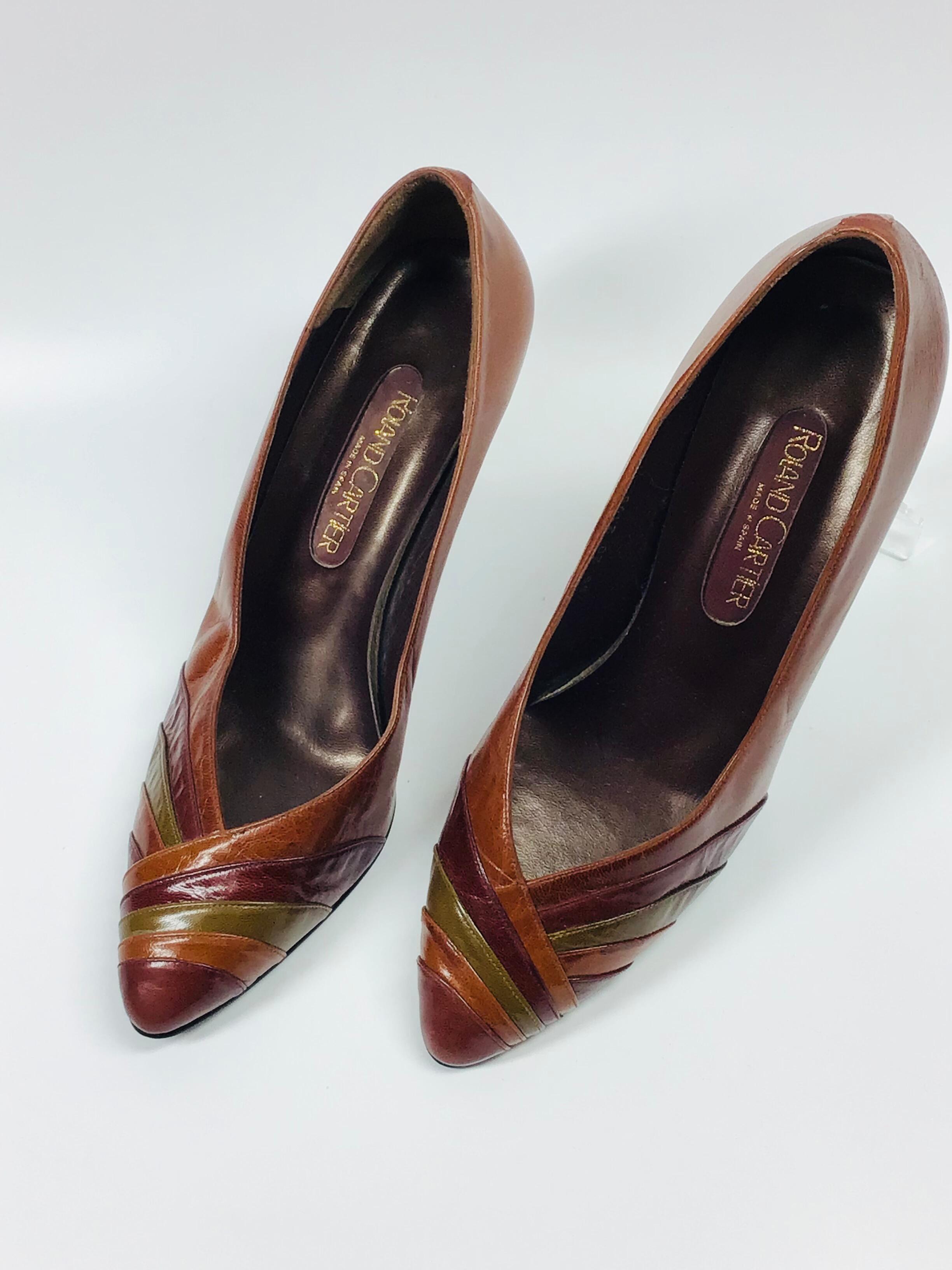 Roland Cartier Brown Leather Heels UK 7