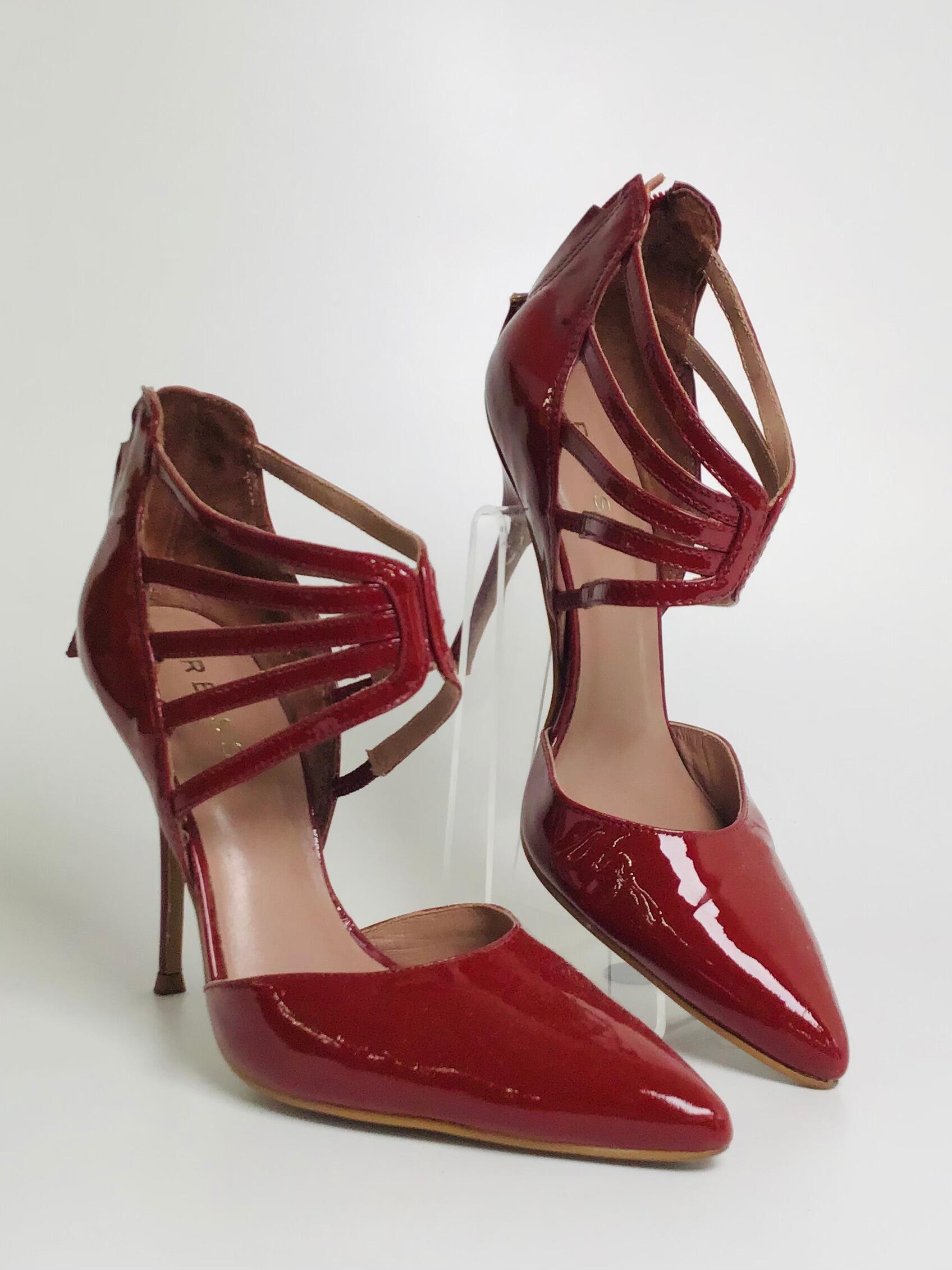 Red strappy stiletto heels shop