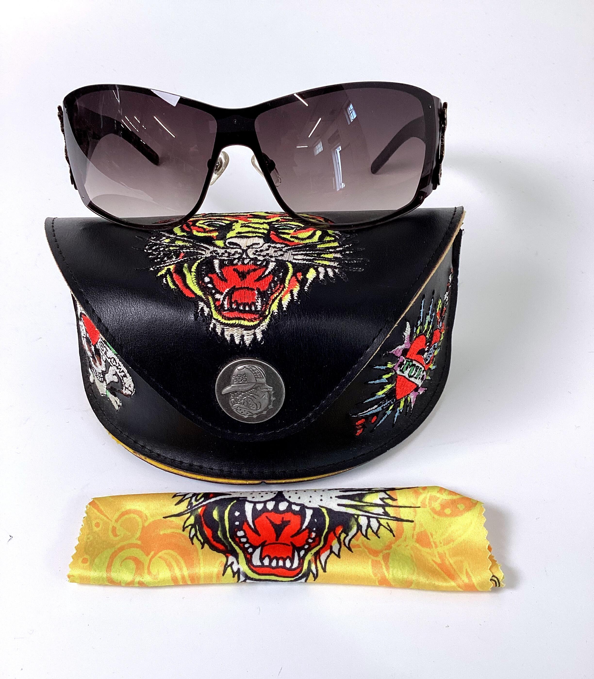 Ed Hardy Black Gunmetal Sunglasses