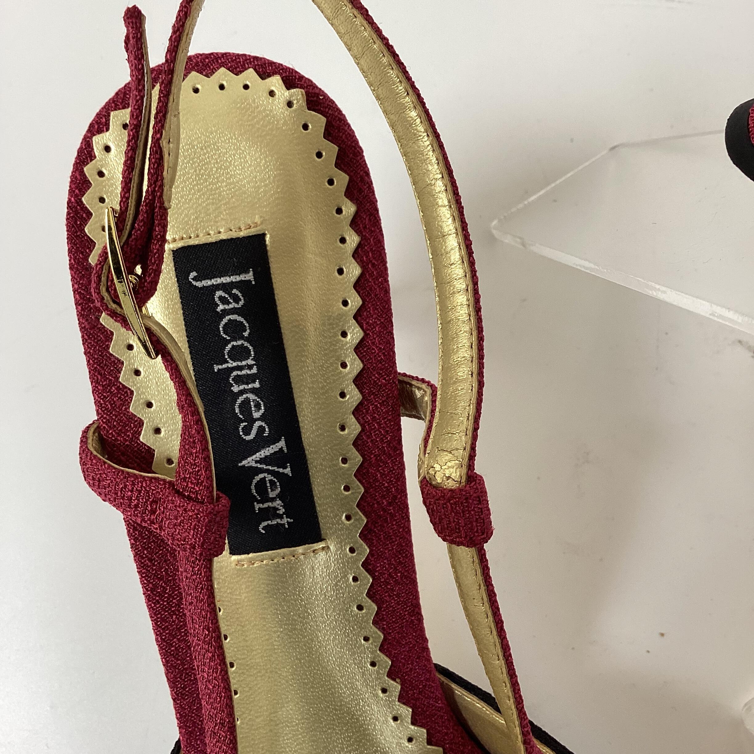 Jacques Vert Cherry Red Heels inner sole close up