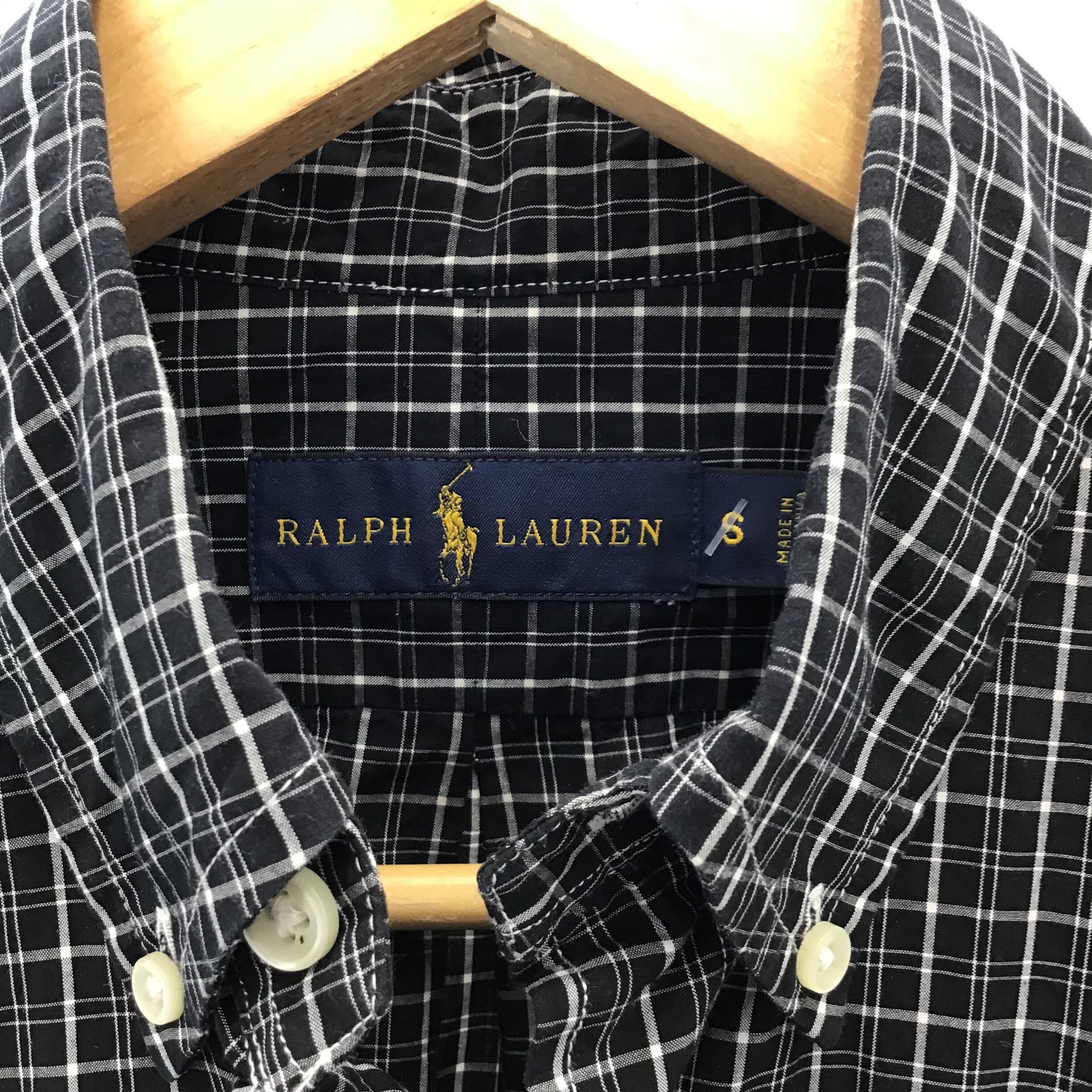 Ralph lauren black and white check shirt 2025