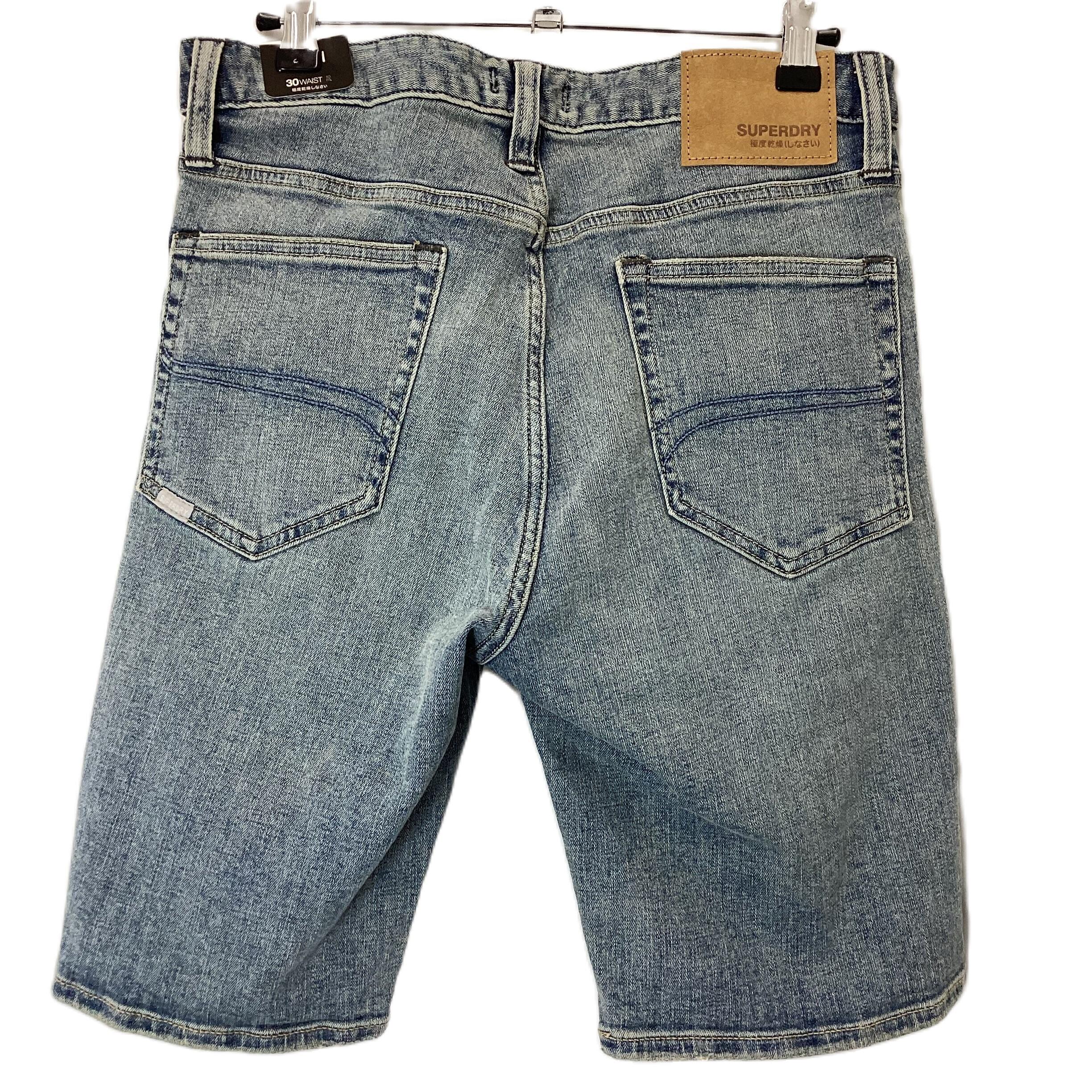 Superdry Tyler Slim Short El Paso Vintage Blue Denim Shorts 30
